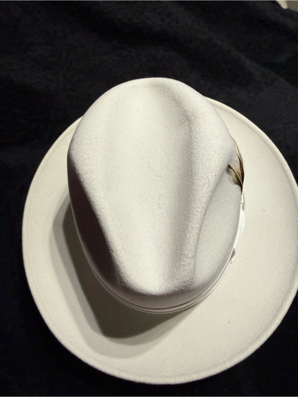 Untouchable Capas Design, 100% Wool Winter White Fedora